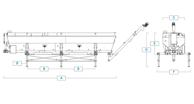 Horizontal Silos ORC Series Technical Drawing